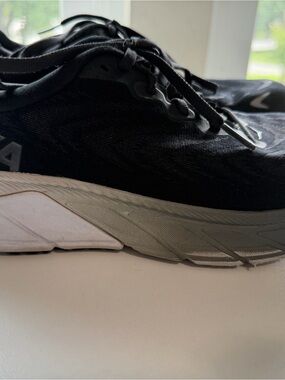Hoka Black and White Women's Athletic Running Shoes